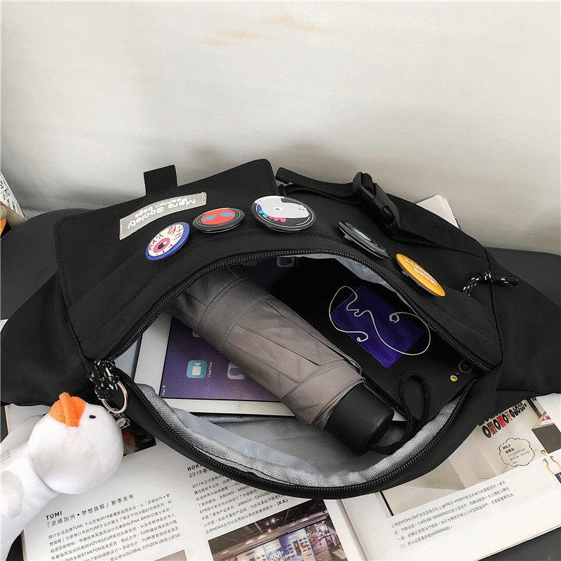 国潮男原创休闲单肩小背包斜挎包 尼麦男士包袋