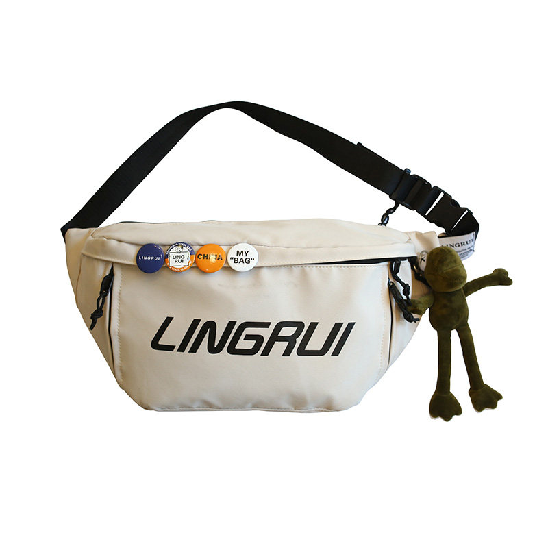 胸包潮牌ins休闲男士大容量斜挎包 尼麦男士包袋