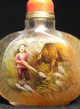诚信为先衡水冀派天然水晶内画鼻烟壶包裹体手工艺术礼品摆件文玩