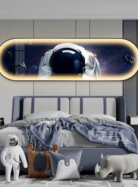 LED灯带实物画现代创意沙发背景墙装饰画卧室床头酒店样板间挂画