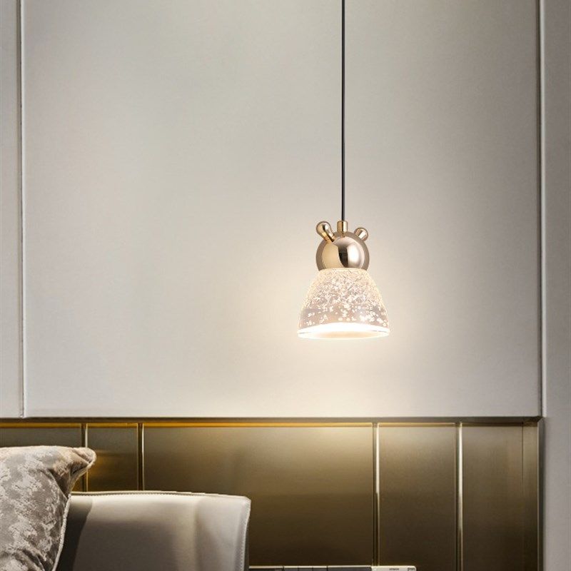 高级感意式极简水晶灯客厅电视背景墙卧室主卧床头单头吊线小吊灯,淘宝优惠券,粉丝福利购,淘宝优惠卷