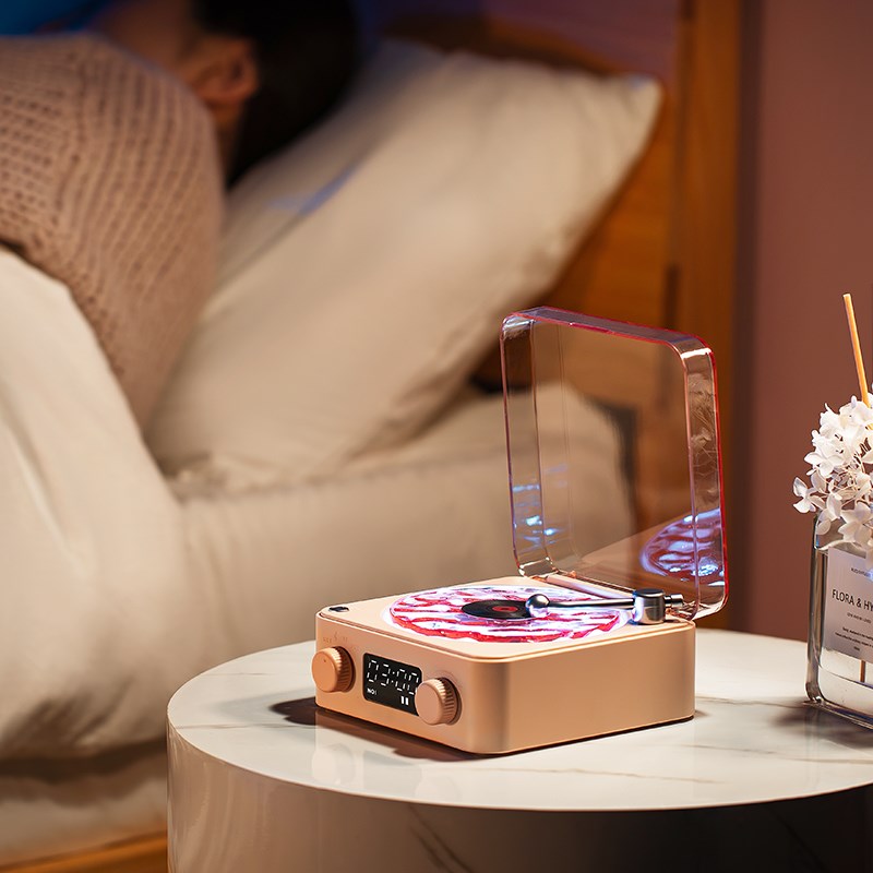 听海星空投影灯水波纹蓝牙音响黑胶音箱生日圣诞礼物女卧室小夜灯 - 图2