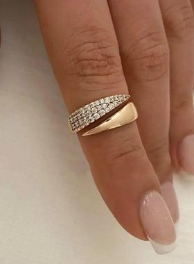 Stainless Steel 18 K Gold Plated Sun Rings for Women Natural