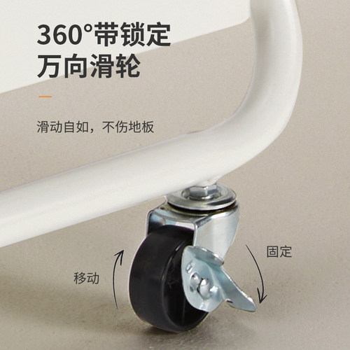 易瑞康移动书架带轮儿童手推车置物架学生书本储物层架书柜小推车 - 图3