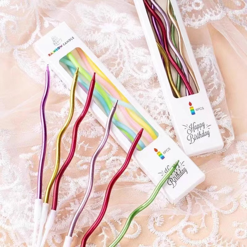 网红曲线蜡烛蛋糕装饰多彩生日蜡烛镀金弯曲彩色插件生日派对装扮,淘宝优惠券,粉丝福利购,淘宝优惠卷