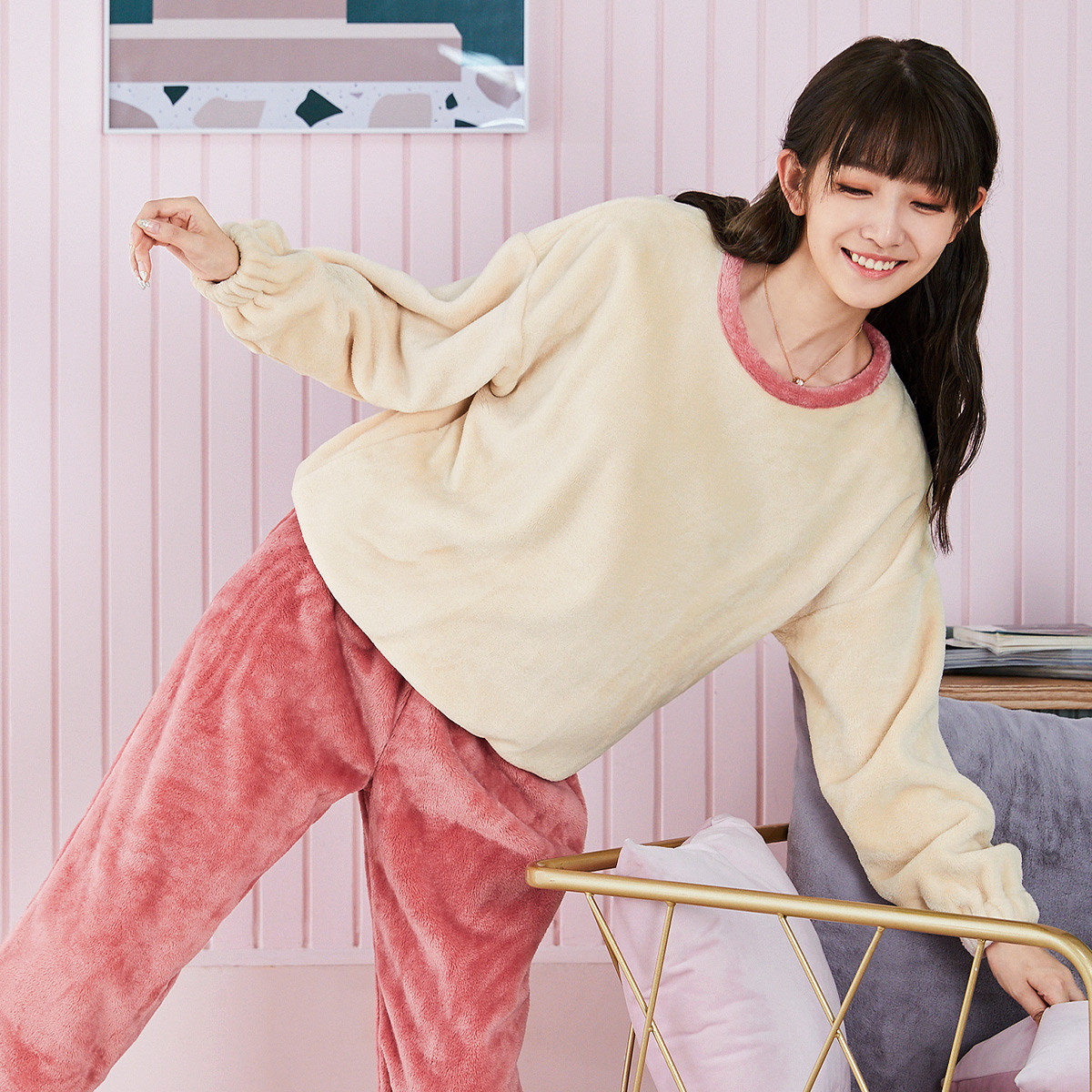 都市丽人官方旗舰店秋冬男款家居服 都市丽人outlets店睡衣/家居服套装