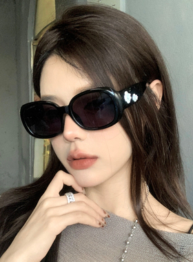 网红山茶花黑色大框墨镜防紫外线