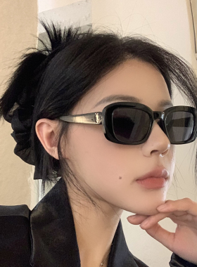 方框墨镜女款黑色高级感防紫外线