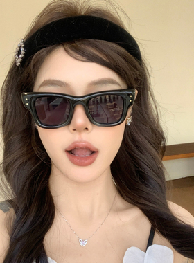 复古粗框黑色防晒女士大框太阳镜