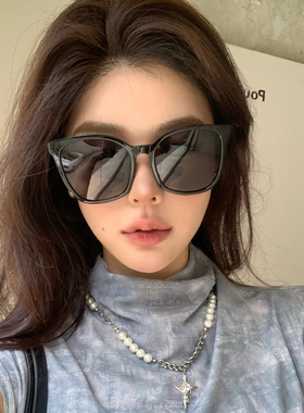 2025韩版偏光黑色墨镜女大脸显瘦