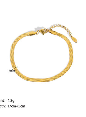 欧美钛钢镀金刀片手链