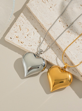 法式复古爱心项链0235