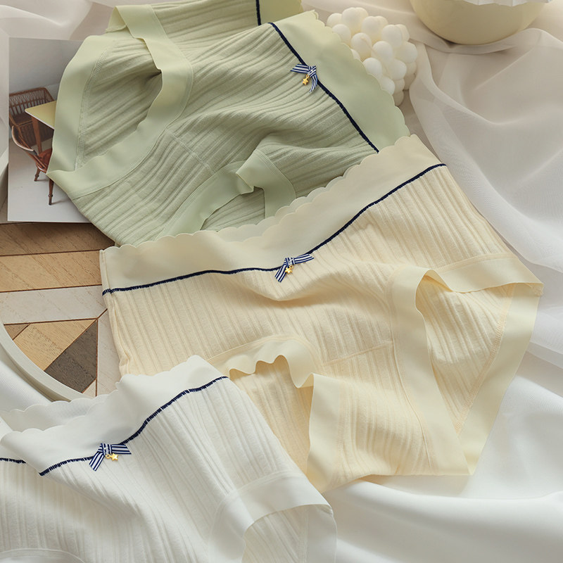 为慕新疆长绒棉纯棉抗菌中腰头内裤 为慕女三角裤