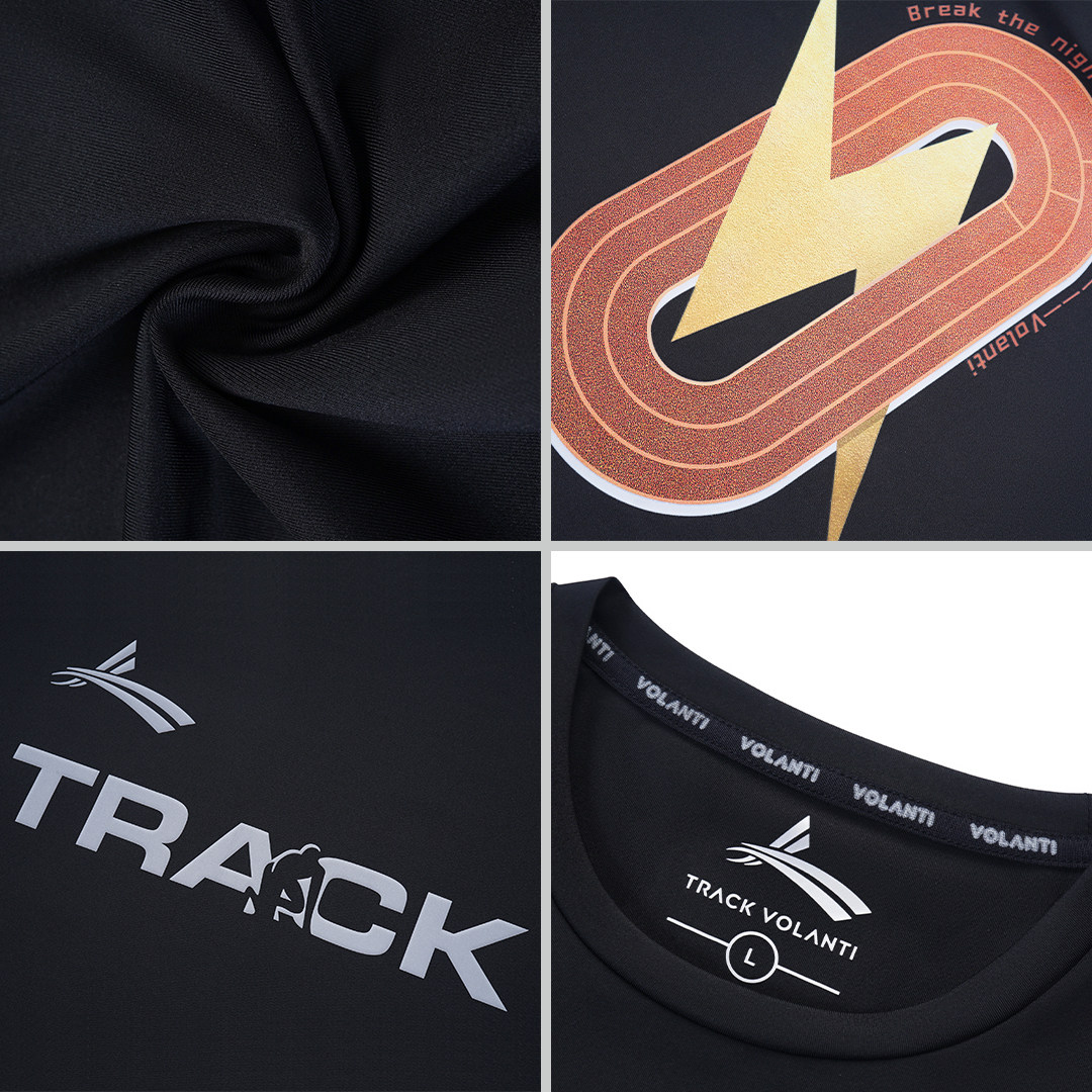 沃兰迪闪电运动速干长袖T恤 跑步男女圆领透气健身田径训练,淘宝优惠券,粉丝福利购,淘宝优惠卷