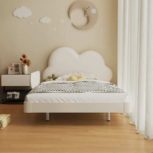 Art Color意式轻奢可真皮现代简约主卧室儿童房小户型宝宝床 - 图3