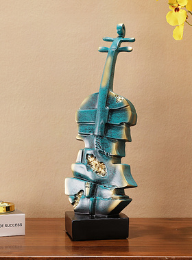 小提琴乐器摆件美式酒吧台音乐厅