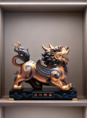 招财貔貅摆件客厅博古架电视柜装饰新中式高档工艺品乔迁开业礼物