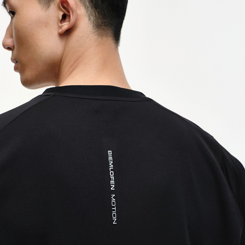 【防晒轻量】比音勒芬2026春季新款男士户外速干运动圆领T恤上衣