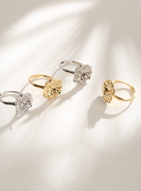 日韩花儿巴洛克珍珠戒指空托配件