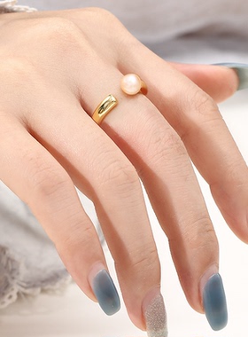 珍珠d配件日韩戒指空托女戒指托