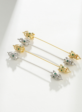 天珠空托吊坠扣头绿松石项链扣托