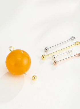 925纯银DIY配件通孔珍珠吊坠扣