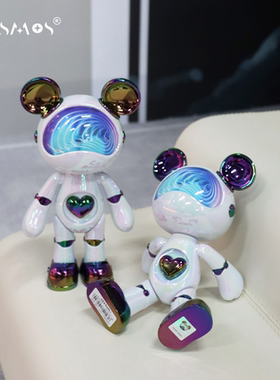 星际熊关节可动创意摆件