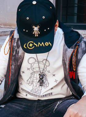 时尚情侣项链星际熊铜情侣