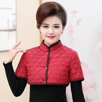 Mid-aged mom and dads shoulder protective waistcoat female outwear vest woman guard shoulder with cuff at night to wear for a cold snap