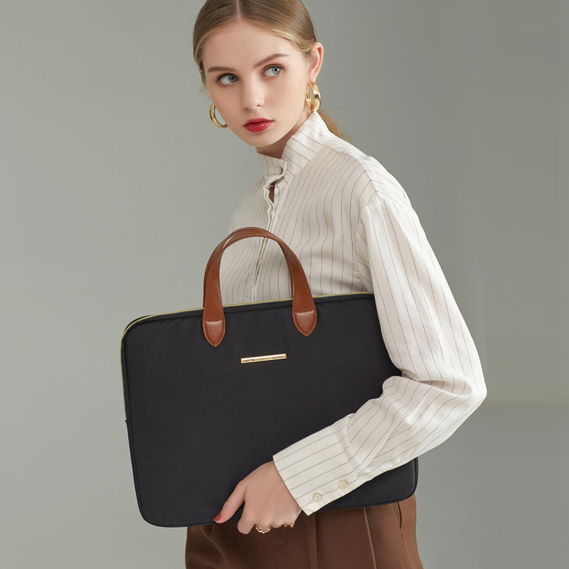 女士手提a4文件袋商务学生电脑包包 米思苏女士包袋