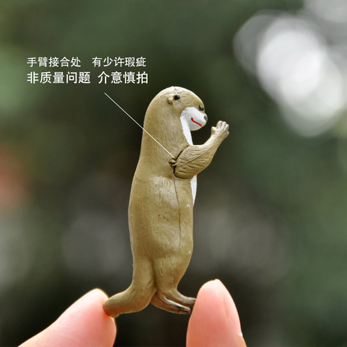 日系祈愿动物双手合十祈祷参拜动物柴犬企鹅白鲸水獭猫咪玩偶摆件 - 图2