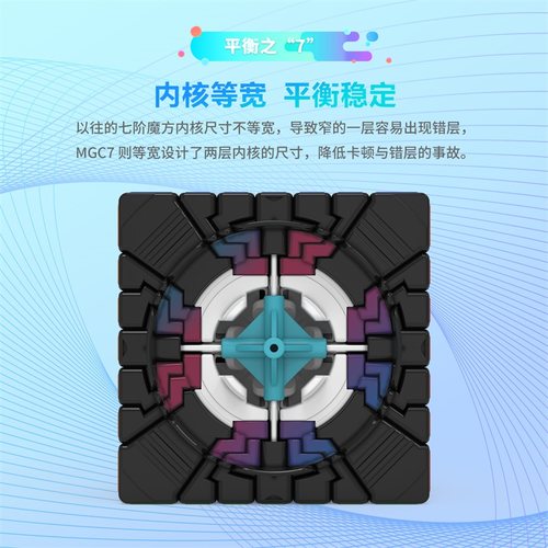 永骏MGC7七阶五六魔方磁力竞速专业比赛专用高阶四益智块儿童玩具 - 图2