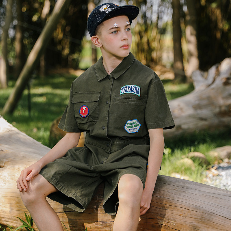 TYAKASHAKIDS塔卡沙xPEANUTS童装裤子2025夏季新款男女童连体裤