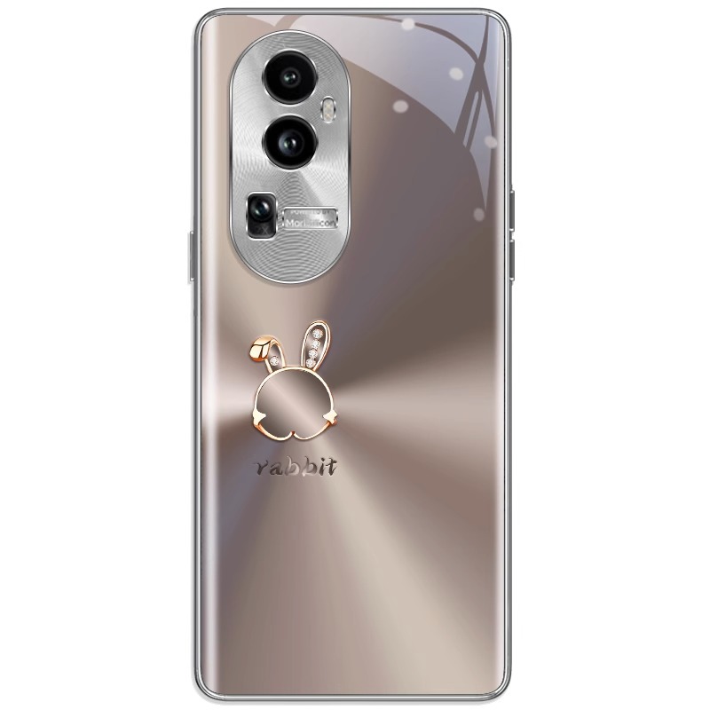 极光香槟兔适用opporeno10手机壳reno9pro+新款reno8高级感reno7se简约时尚reno6玻璃5k硅胶reno4保护套5g女 - 图3