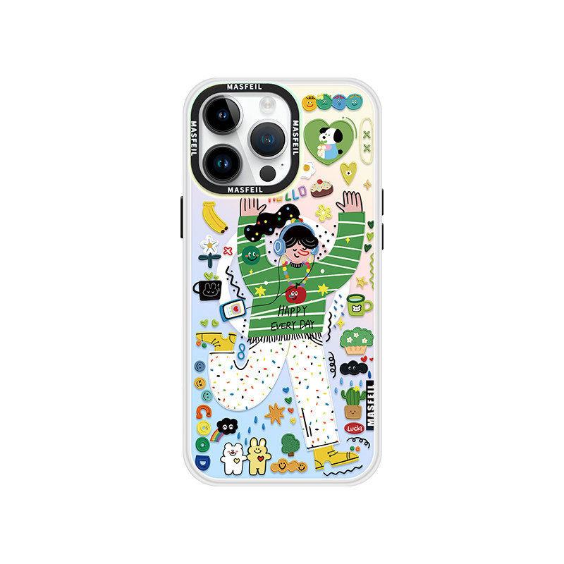 MASFEIL × 快乐无期适用iPhone17Promax手机壳新款15磁吸带支架苹果16Pro全包套14超薄ip13pm高级感12好看,淘宝优惠券,粉丝福利购,淘宝优惠卷