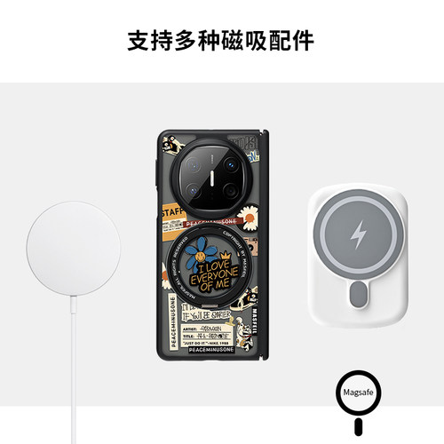 MASFEIL × INS便签适用于华为matex6手机壳折叠屏新款matex7典藏版保护套x3带磁吸支架X5超薄网红高级感 - 图2