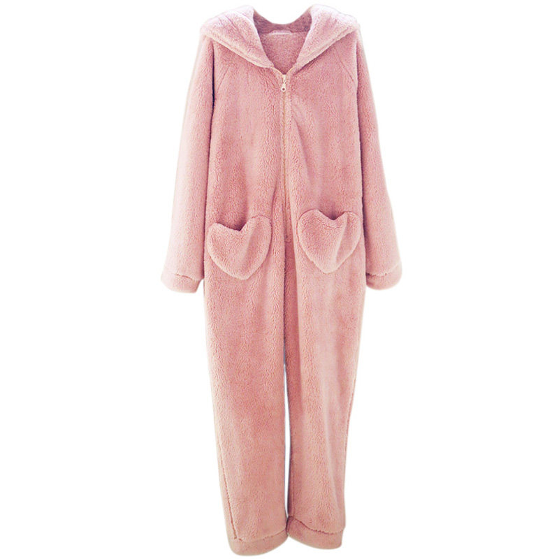 连体女春秋冬季珊瑚绒甜美可爱睡衣 岚枳睡衣/家居服套装