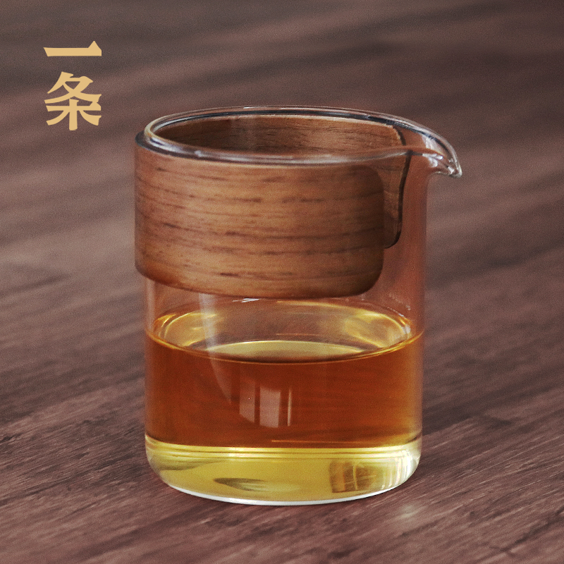 一条玻璃公道杯日式分茶器功夫茶具加厚耐热大号家用茶海茶配件-图1