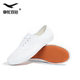 Shenhua double crown white shoes school indoor silent soft bottom