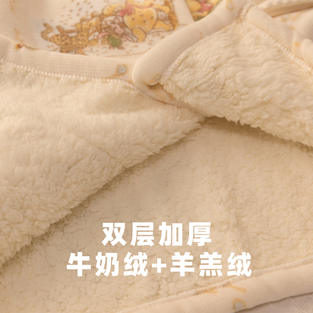 【双层加厚】羊羔绒内里睡衣女套装秋冬季加绒珊瑚绒牛奶绒家居服