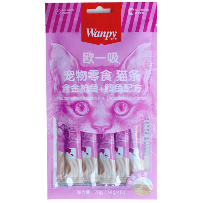 【现货正品】wanpy顽皮欧一吸猫条猫咪零食猫粮伴侣成幼猫鸡肉70g,淘宝优惠券,粉丝福利购,淘宝优惠卷