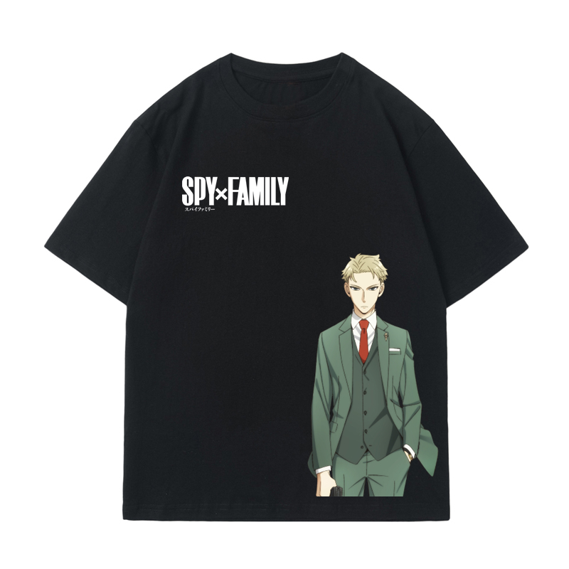 SPY×FAMILY间谍过家家T恤动漫阿尼亚福杰漫画卡通短袖夏季亲子装 - 图3