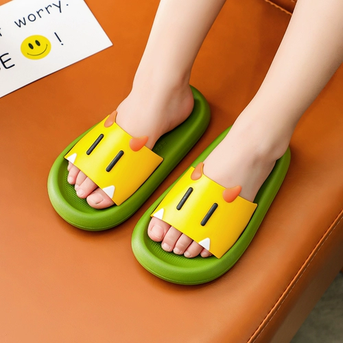 Детские летние дезодорированные мультяшные милые тапочки подходит для мужчин и женщин, нескользящие слайдеры