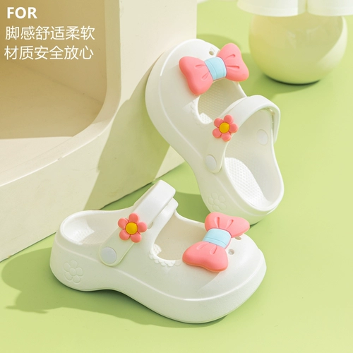 Летние тапочки, нескользящие милые детские сандалии для принцессы, подходит для подростков