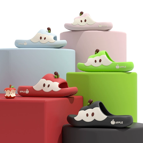 Apple, детские слайдеры, тапочки, антибактериальная комфортная нескользящая обувь на платформе, подходит для подростков, семейный стиль