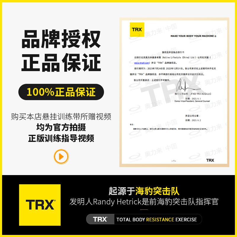 TRX悬挂式训练带架拉力绳力量训练阻力带健身器械家用专业级|PRO4 - 图2