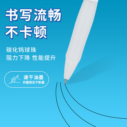 弘文RS60本味小白笔速干高颜值刷题笔学生考试用按动中性笔ST笔头按动笔水笔签字笔黑笔小白笔ins风碳素笔 - 图1