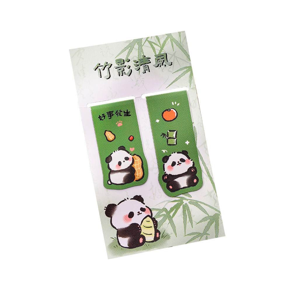 创意熊猫磁性书签学生励志文具奖品奖励全班小礼品初高中实用礼物 - 图3
