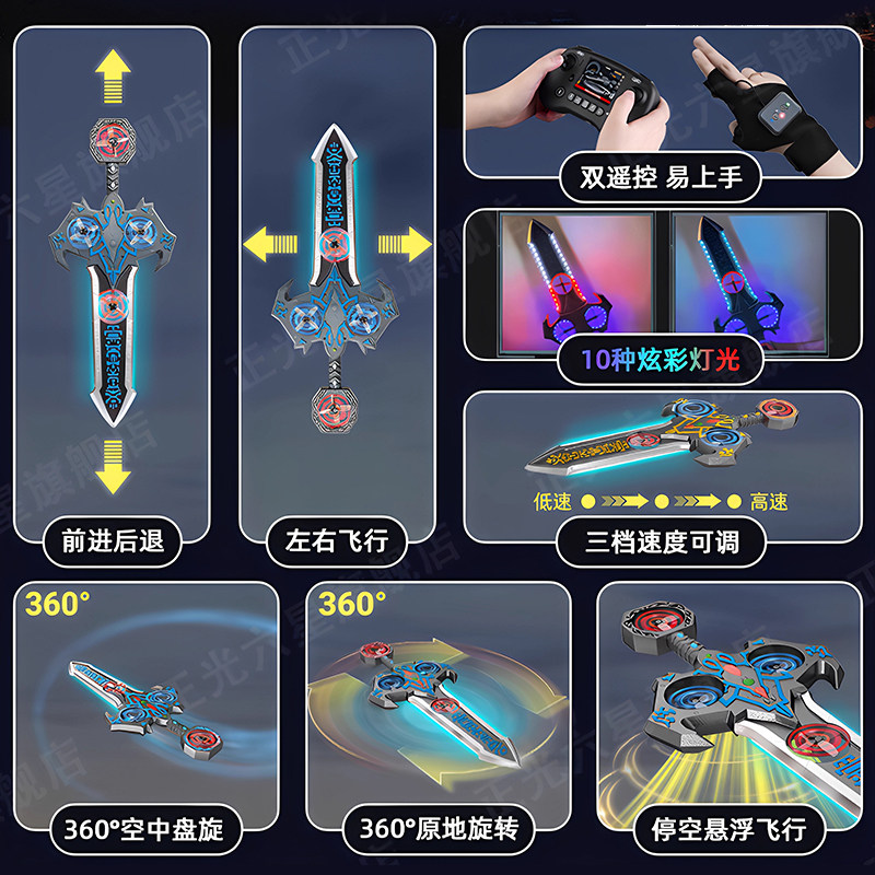 御剑飞行特技遥控飞剑无人机手势感应飞机男女孩儿童玩具生日礼物,淘宝优惠券,粉丝福利购,淘宝优惠卷