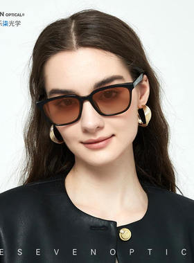 乐柒光学偏光方框墨镜